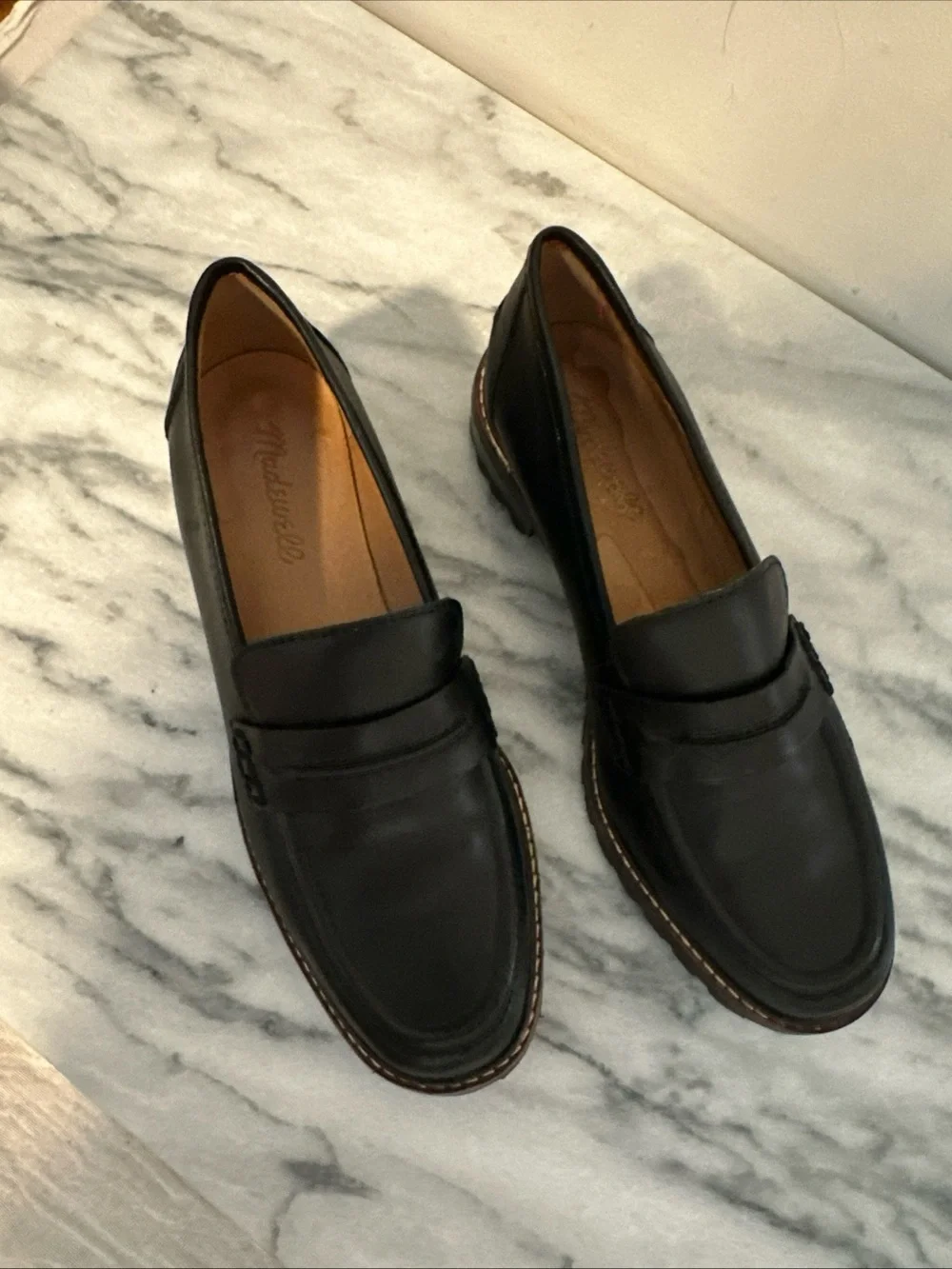 Madewell The Corinne Lugsole Slip on Loafer Shoes Women's Size 7 True Black 1